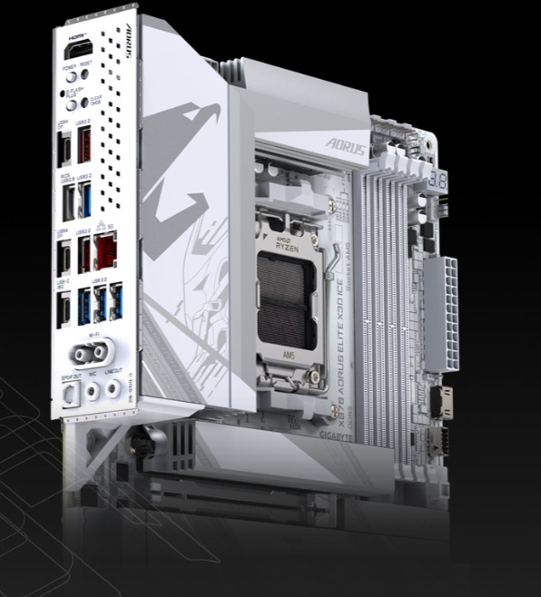 Základní deska GIGABYTE X870 AORUS ELITE X3D ICE GIGABYTE X870 AORUS ELITE X3D ICE spoléhá na technologii PCIe 5.0 x16