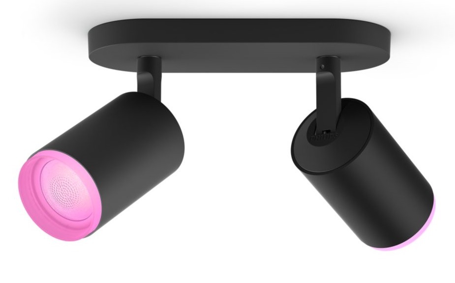 Bodové svítidlo Philips Hue Fugato White and Color Ambiance 2 Spot černé
