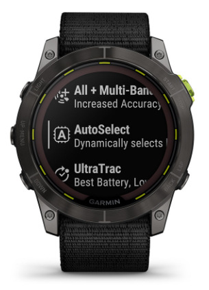 Chytré hodinky Garmin Enduro 2 PRO Sapphire Solar - Carbon Gray Titanium / Black UltraFit Nylon Band
