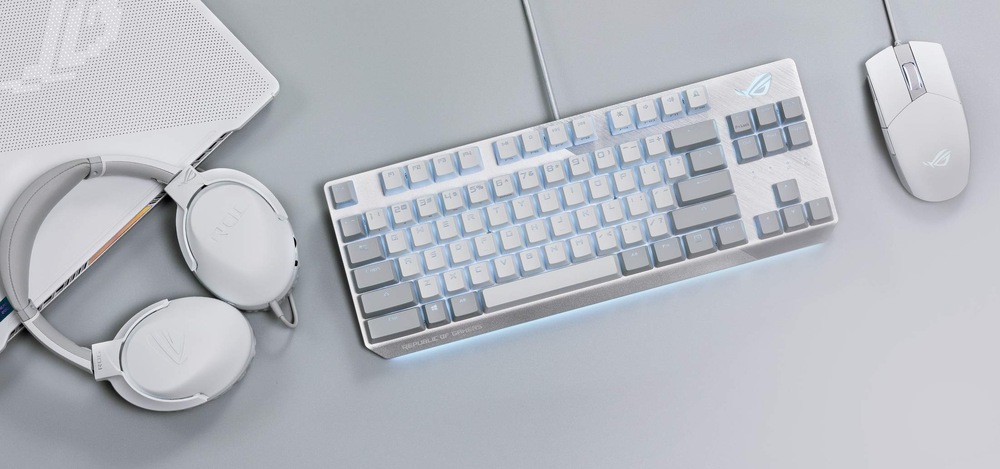 Klávesnice Asus ROG STRIX SCOPE TKL MOONLIGHT bílá ASUS ROG Strix Scope NX TKL Moonlight White