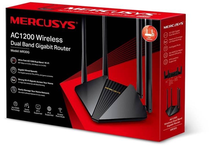 Router Mercusys MR30G černý