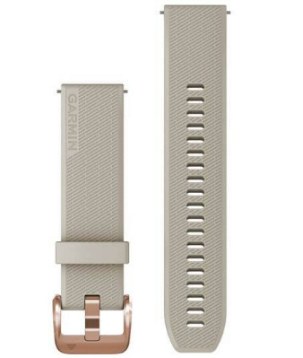 Řemínek Garmin Quick Release (20 mm), silikonový béžový/rose gold Garmin 20 mm béžový