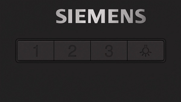 Ovládací tlačítka na digestoři Siemens LC65BCC60