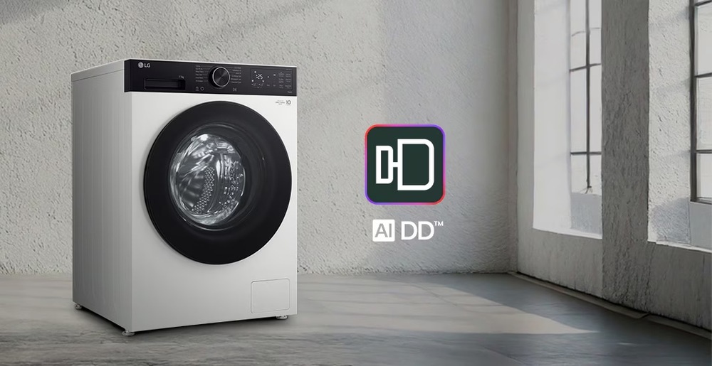 Pračka LG F4X5013TLC bílá Interiér s pračkou LG vybavenou funkcí AI DD