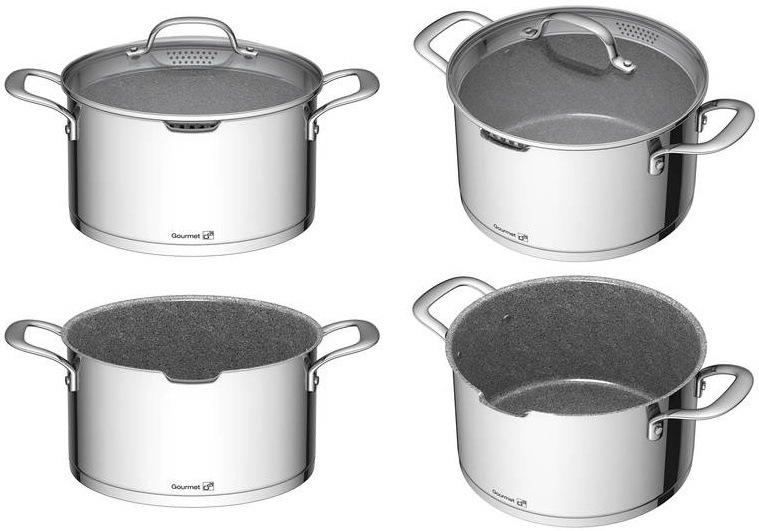 Sada nádobí G21 Gourmet Miracle 9 ks nerez