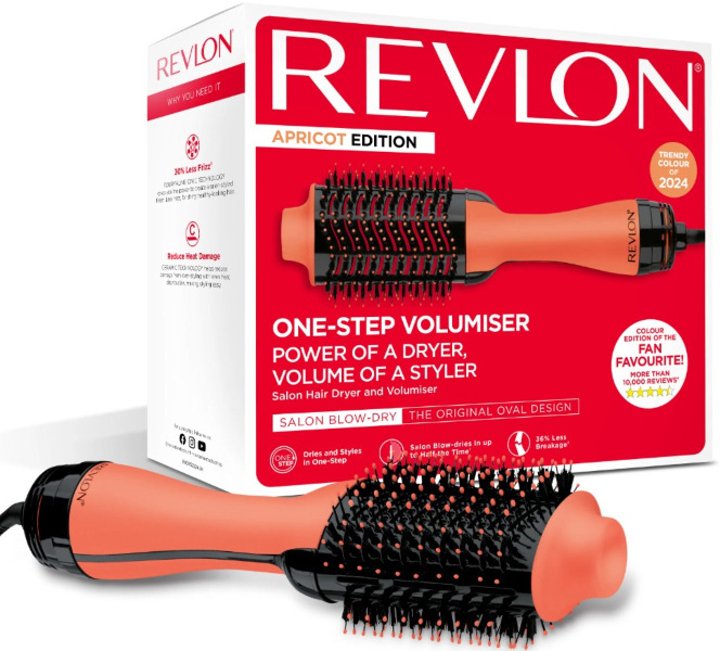 Vlasový kartáč Revlon One-Step Volumizer RVDR5222AE, apricot oranžový Revlon One-Step Volumizer RVDR5222AE, apricot