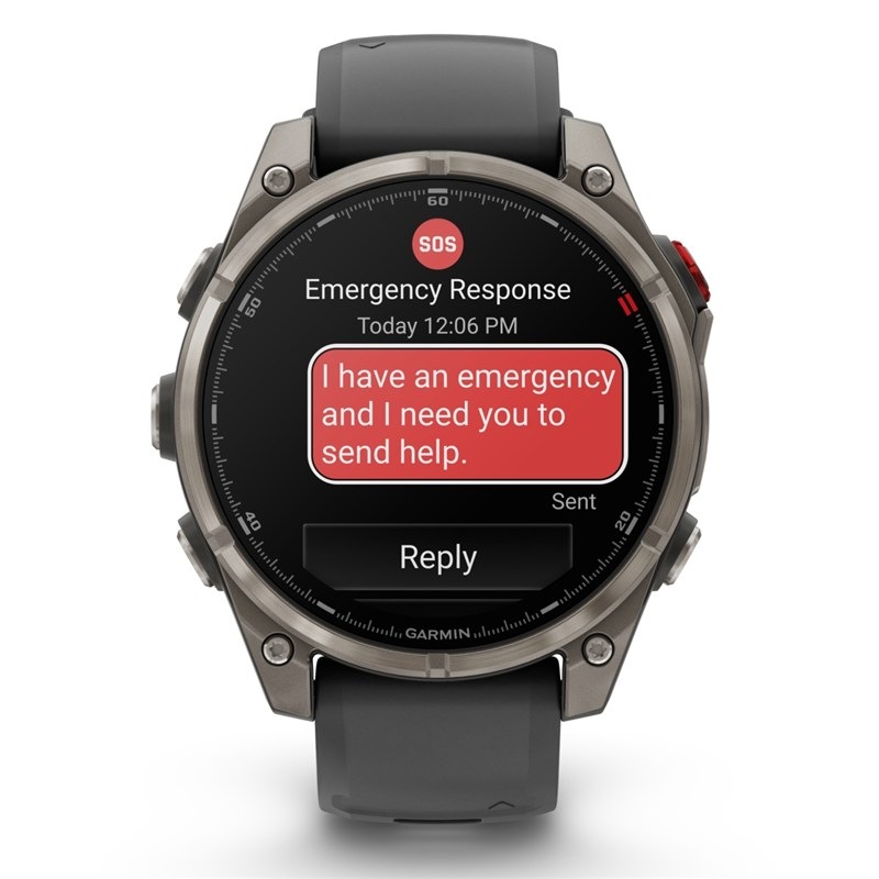 Chytré hodinky Garmin fēnix 8 Pro - 47 mm, AMOLED Sapphire - Titanium / Graphite Silicone Band