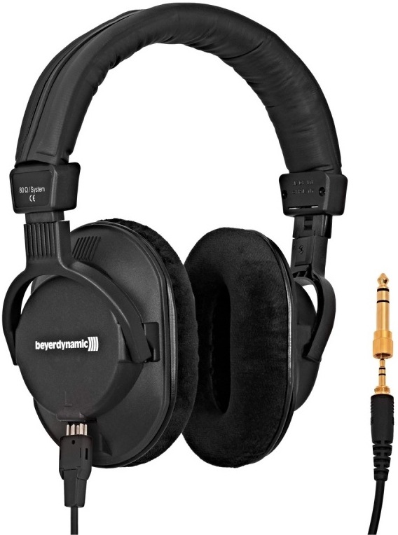Oblouková sluchátka Beyerdynamic DT 250, černá barva