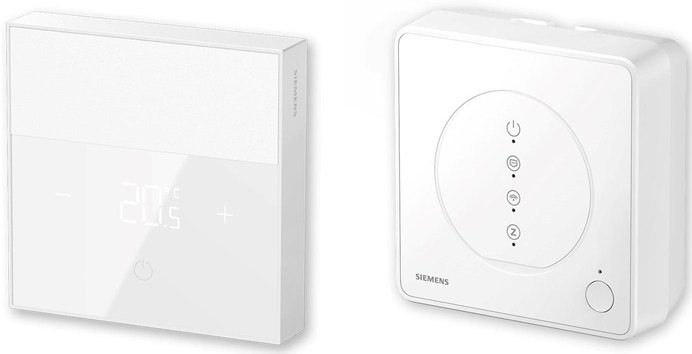 Sada Siemens Connected Home SCH-PACK1 kombinuje ZigBee router GTW100ZB a prostorový termostat RDZ100ZB