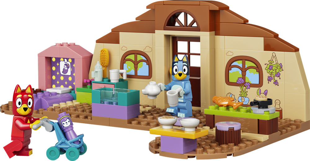 Stavebnice LEGO® Bluey 11221 Rusty, Bluey a škola Bluey a Rusty umožňují dětem přehrávat známé situace ze seriálu i vymýšlet vlastní školní dobrodružství.