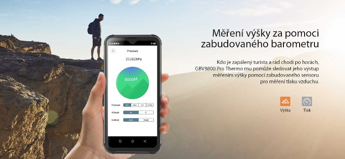 Mobilní telefon iGET BLACKVIEW GBV9800 Pro Thermo černý iGET BLACKVIEW GBV9800 Pro Thermo, černá