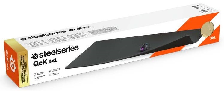 Podložka pod klávesnici a myš SteelSeries QcK 3XL 122x59 cm černá