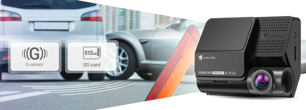 Autokamera NAVITEL RS985 GPS černá