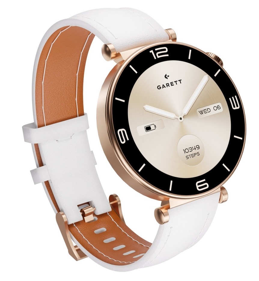 Chytré hodinky Garett Rose Mesh steel zlaté