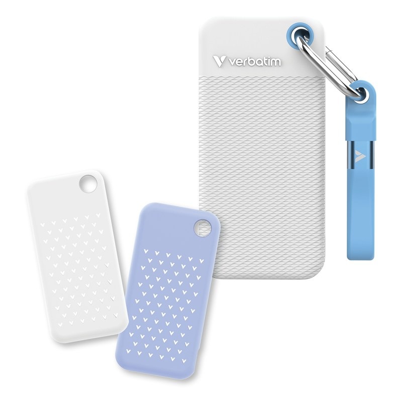 SSD externí Verbatim Pocket 2TB - Summer Edition USB-C 3.2 Gen 2  + 2x obal bílý
