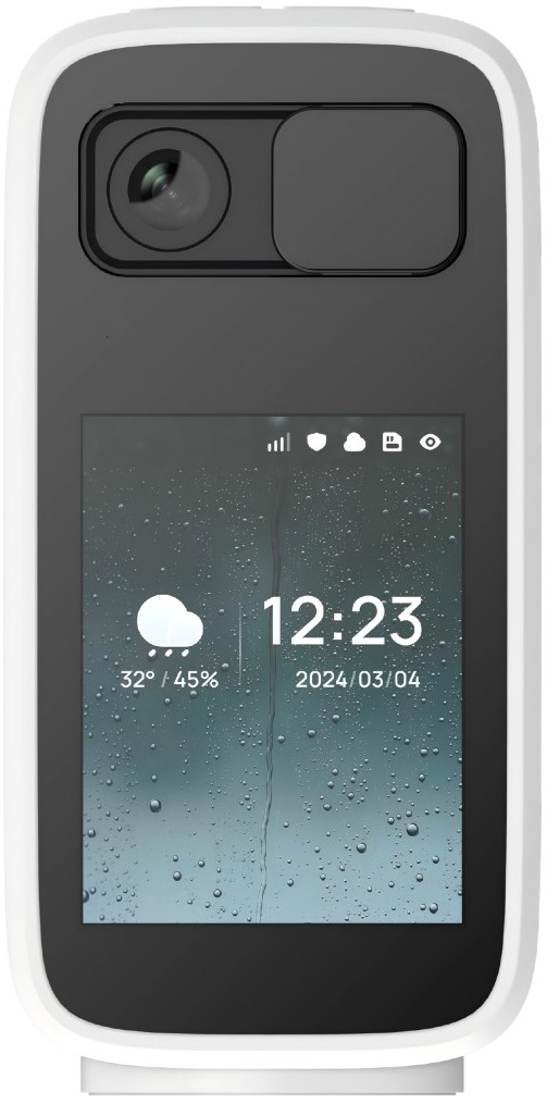 IP kamera IMMAX NEO LITE SMART Security BLOCK bílá Pohled na přední stranu kamery IMMAX NEO LITE SMART Security BLOCK s kvalitní čočkou a prostorným displejem