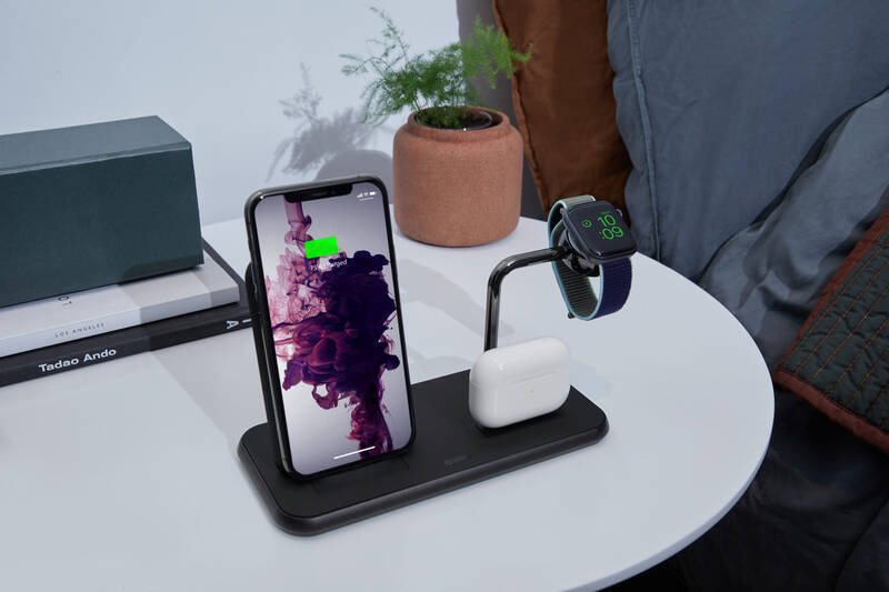 Bezdrátová nabíječka ZENS Stand+Dock+Watch černá