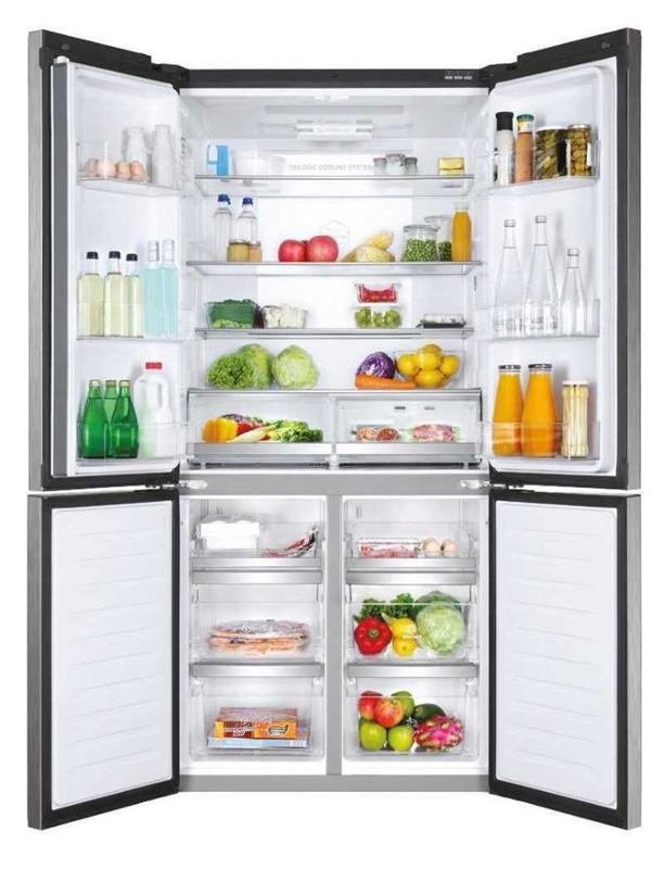 Americká lednice Haier HTF-610DSN7 černá/nerez