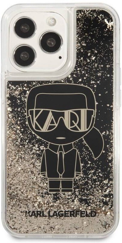 Kryt na mobil Karl Lagerfeld Liquid Glitter Gatsby na Apple iPhone 13 Pro černý