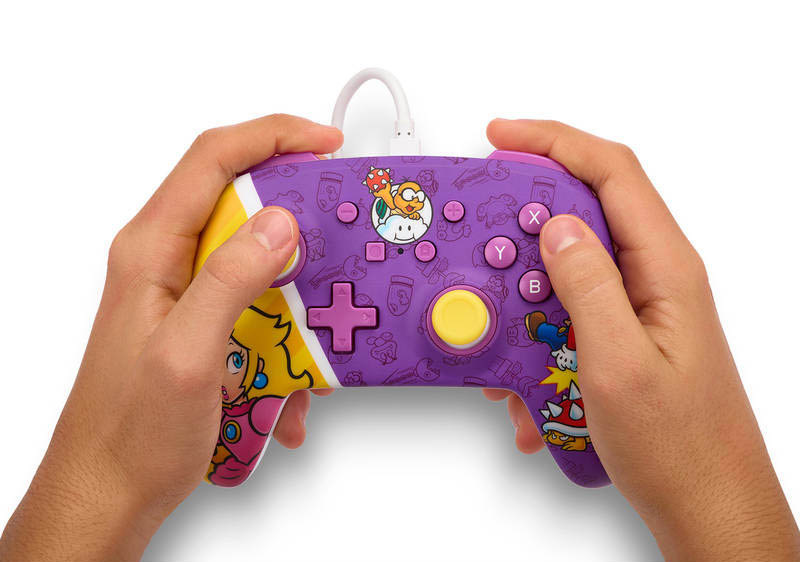 Gamepad PowerA Enhanced Wired - Nintendo Switch - Princess Peach Battle PowerA Enhanced Wired pro Nintendo Switch – Princess Peach Battle