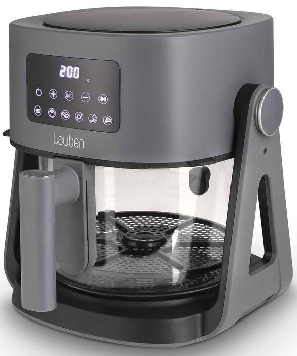 Fritéza horkovzdušná Lauben Glass&Grill Air Fryer 3in1 5500BG šedá