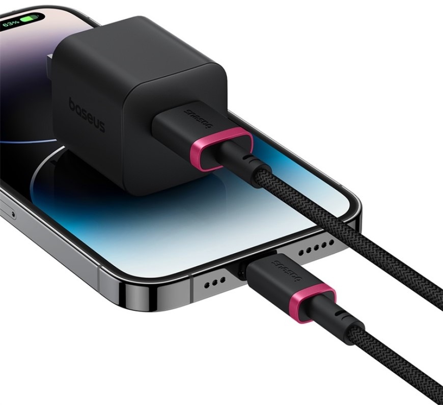 Kabel Baseus Dura USB/Lightning, 2.4A, 1m - černý/červený
