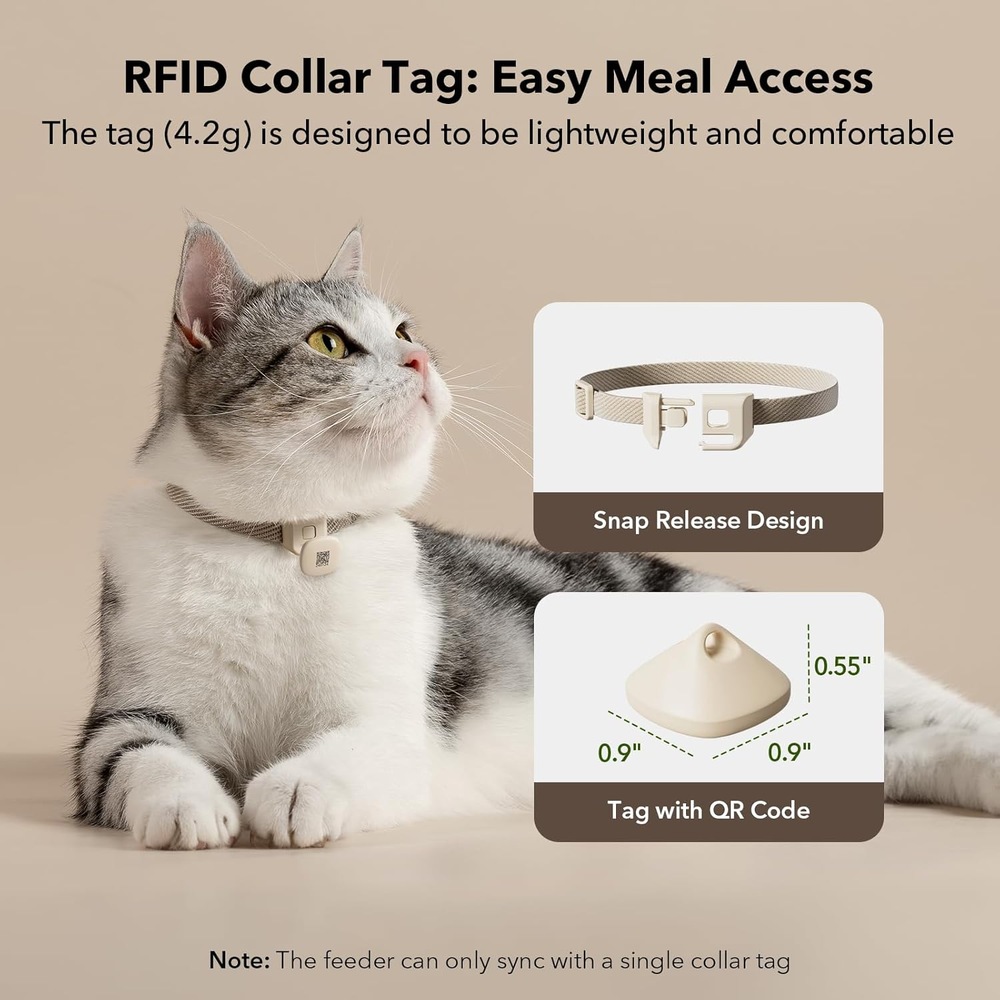 Chytré krmítko Petlibro RFID s obojkem 3 l černé/bílé Chytré krmítko Petlibro RFID s obojkem 3 l černé/bílé