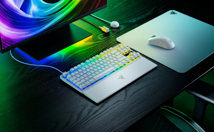Klávesnice Razer Huntsman V3 Pro Tenkeyless 8KHz, US Layout bílá Klávesnice Razer Huntsman V3 Pro Tenkeyless 8KHz, US Layout bílá