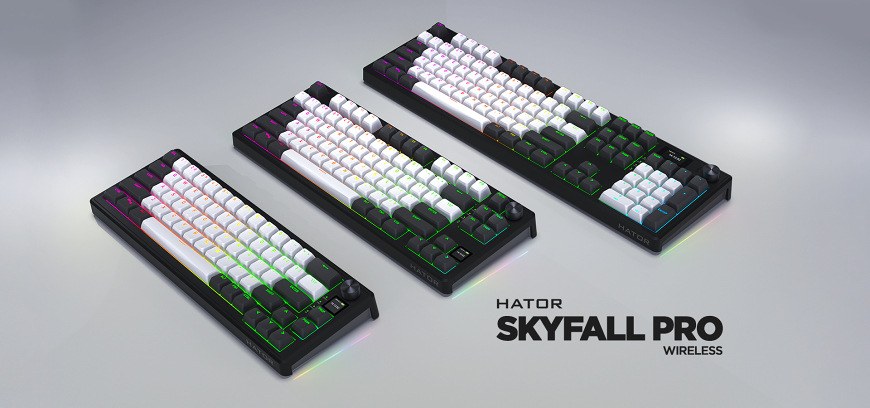 Klávesnice HATOR Skyfall Pro Wireless ve třech velikostech