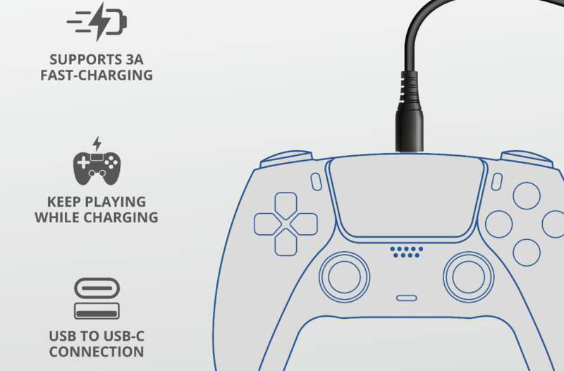 Kabel Trust GXT 226 Play & Charge pro PS5, 3m Kabel Trust GXT 226 Play & Charge pro PS5, 3m