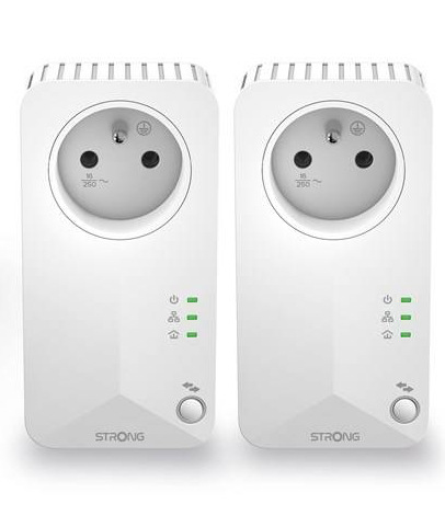 Síťový rozvod LAN po 230V Strong Powerline WF 600 TRI FR, 3ks bílý Strong Powerline WF 600 3 ks