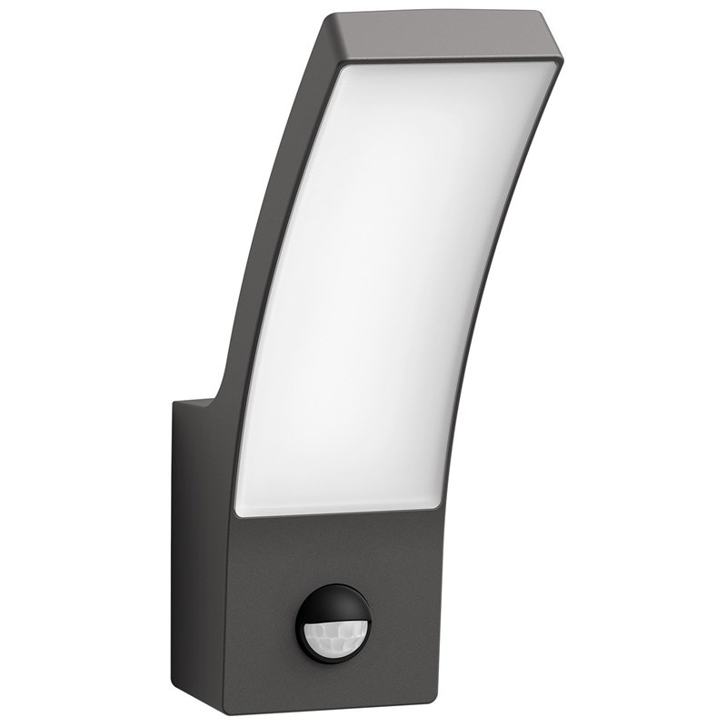 Nástěnné svítidlo Philips Splay, 2700 K, pohybový senzor antracitové