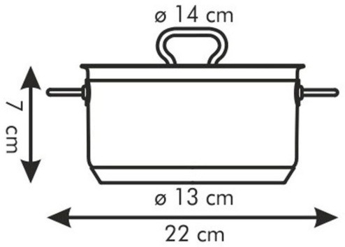 Kastrol s poklicí Tescoma HOME PROFI 14 cm, 1,0 l nerez