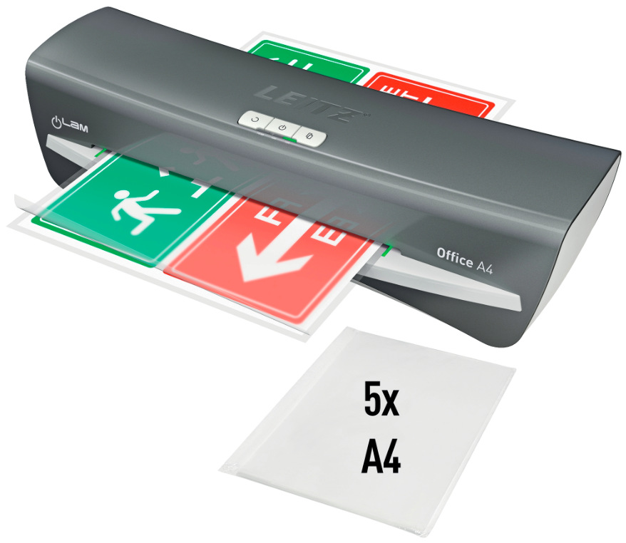 Laminátor Leitz iLAM Office A4 - šedý