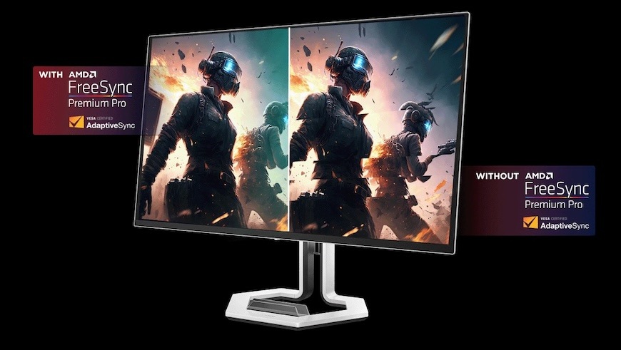 Technologie AMD FreeSync™ Premium Pro a VESA Adaptive Sync eliminují trhání, zasekávání a ghosting obrazu