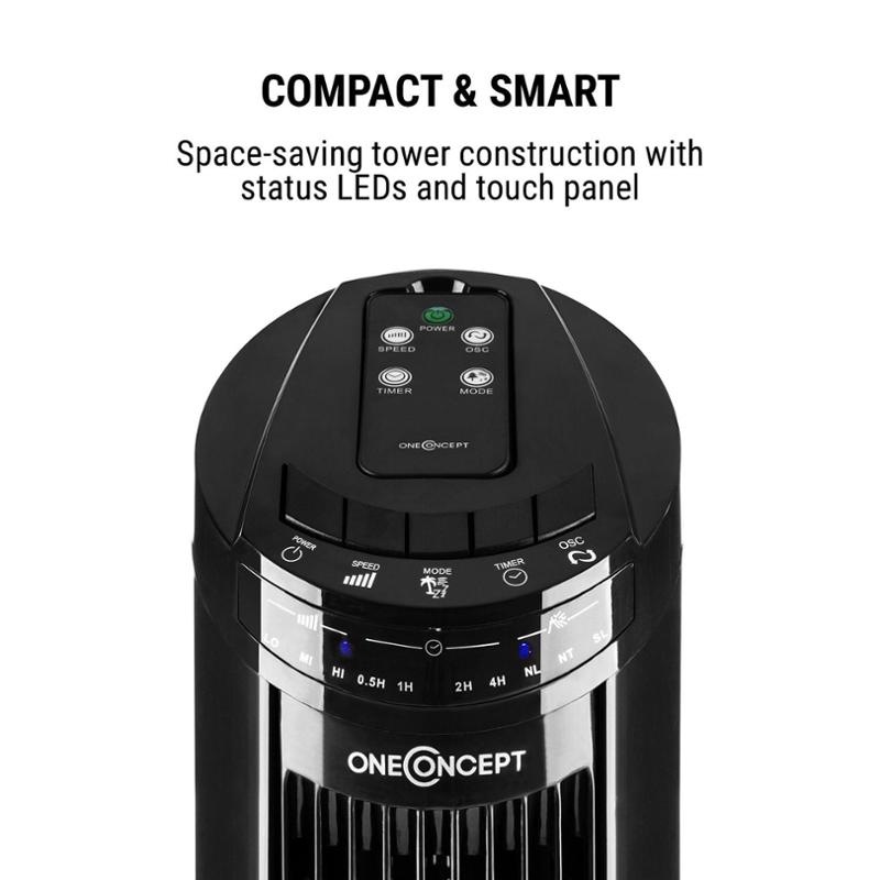 Ventilátor Klarstein OneConcept Blitzeis černý