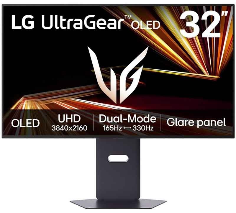 Monitor LG UltraGear 32GX850A-B v černé barvě.