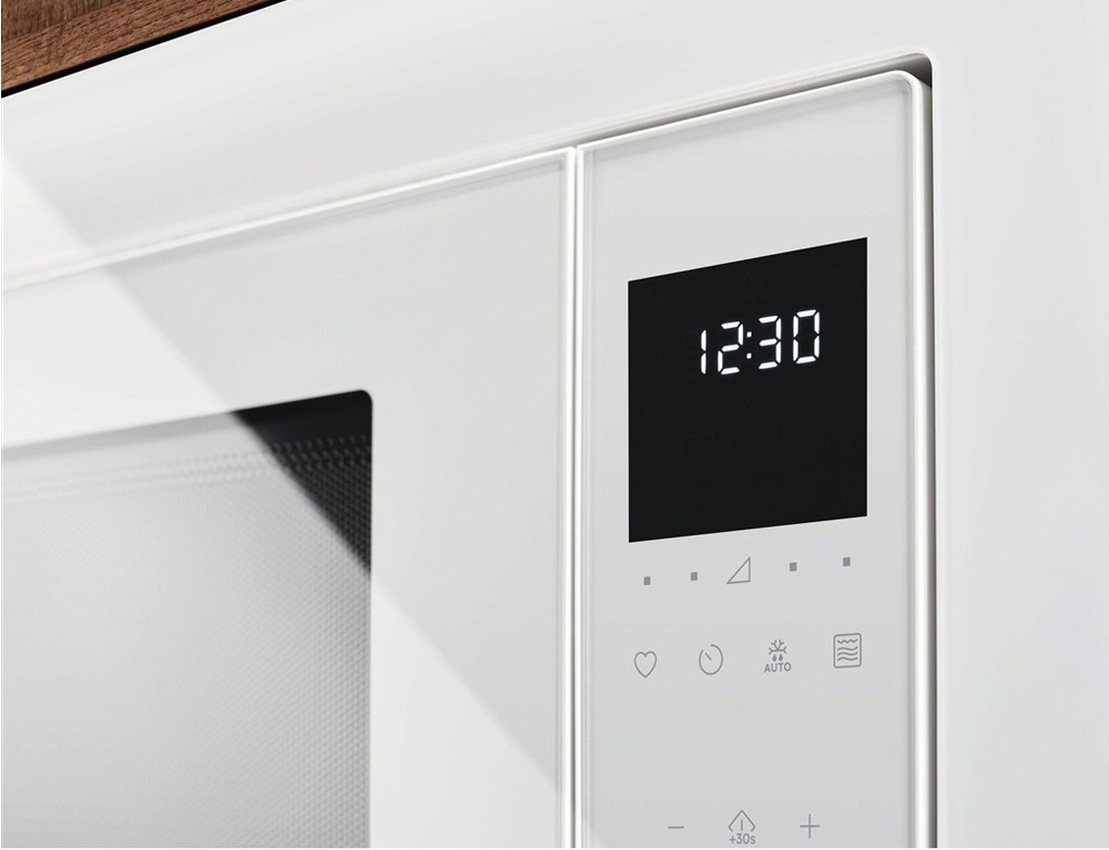 Mikrovlnná trouba Electrolux Série 600 LMS4253TBW bílá Detail na dotykový ovládací panel mikrovlnné trouby Electrolux.