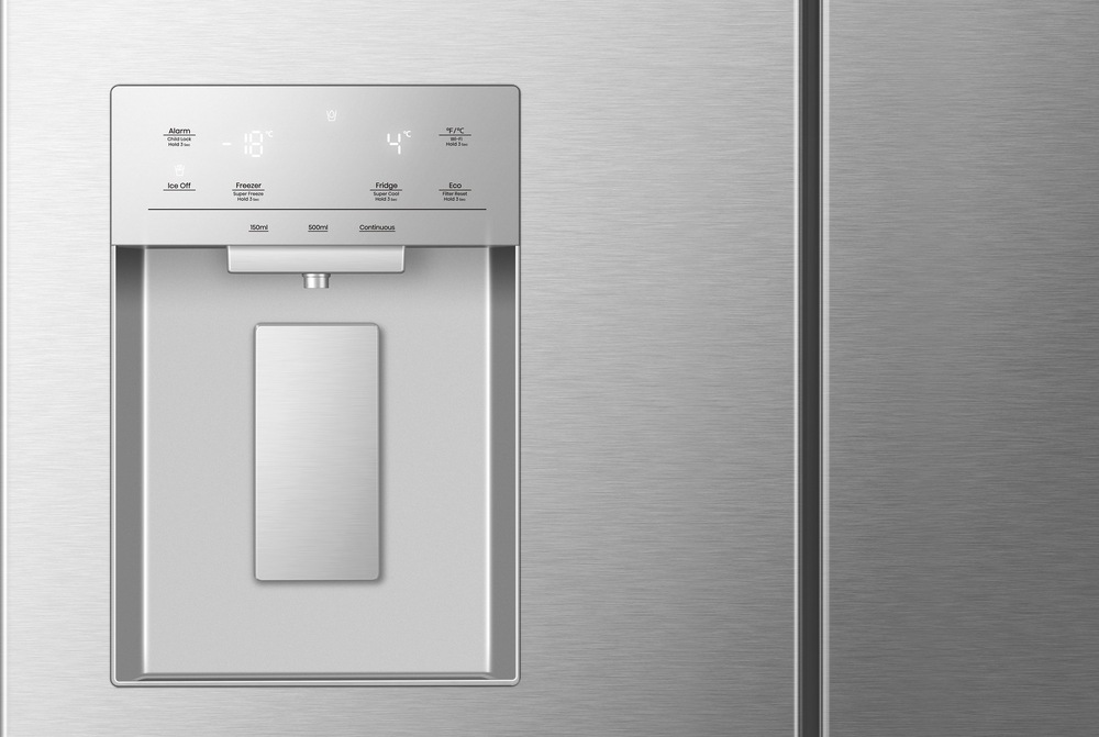 Americká lednice Hisense RF815N4SESE nerez Americká chladnička Hisense RF815N4SESE, šedá