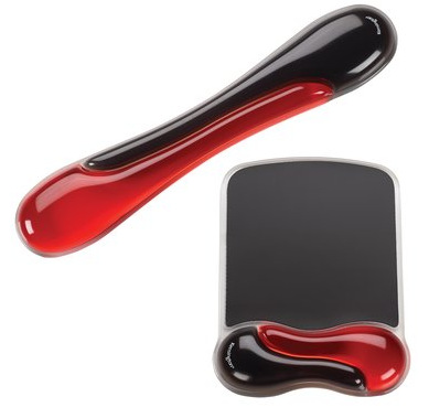Podložka pod myš KENSINGTON Duo Gel s opěrkou zápěstí černá/červená Podložka pod myš KENSINGTON Duo Gel s opěrkou zápěstí černá/červená