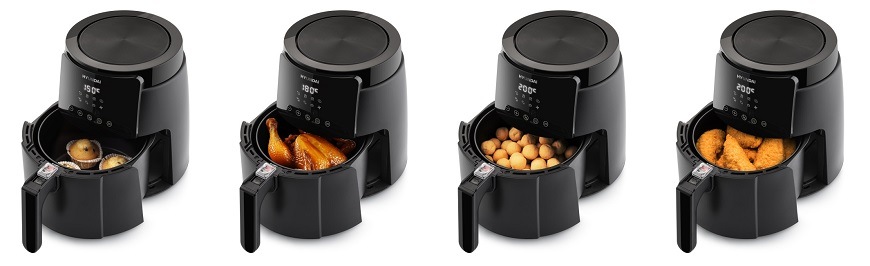 Horkovzdušná fritéze Hyundai AF 470, bezpečnostní prvky