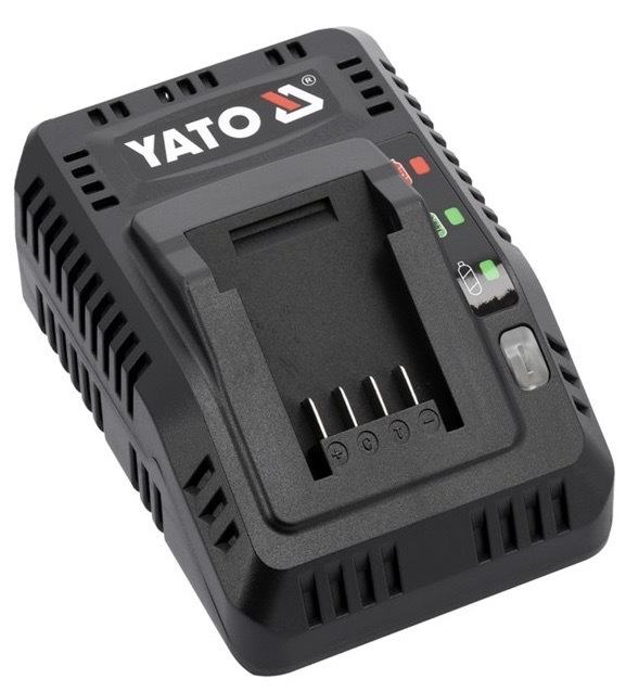 Nabíječka YATO kompatibilní s 18V bateriemi, indikátor stavu baterie