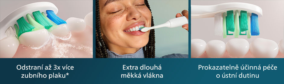 Náhradní hlavice Philips Sonicare InterCare HX9004/87, 4 ks bílá Banner k náhradním hlavicím pro kartáčky Philips Sonicare