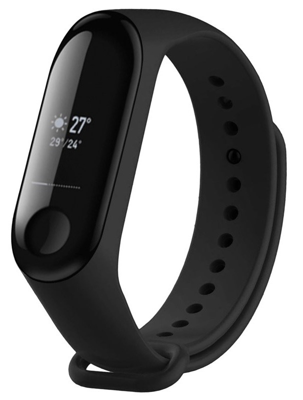 Řemínek FIXED Silicone Strap na Xiaomi Mi Band 3/4 černý