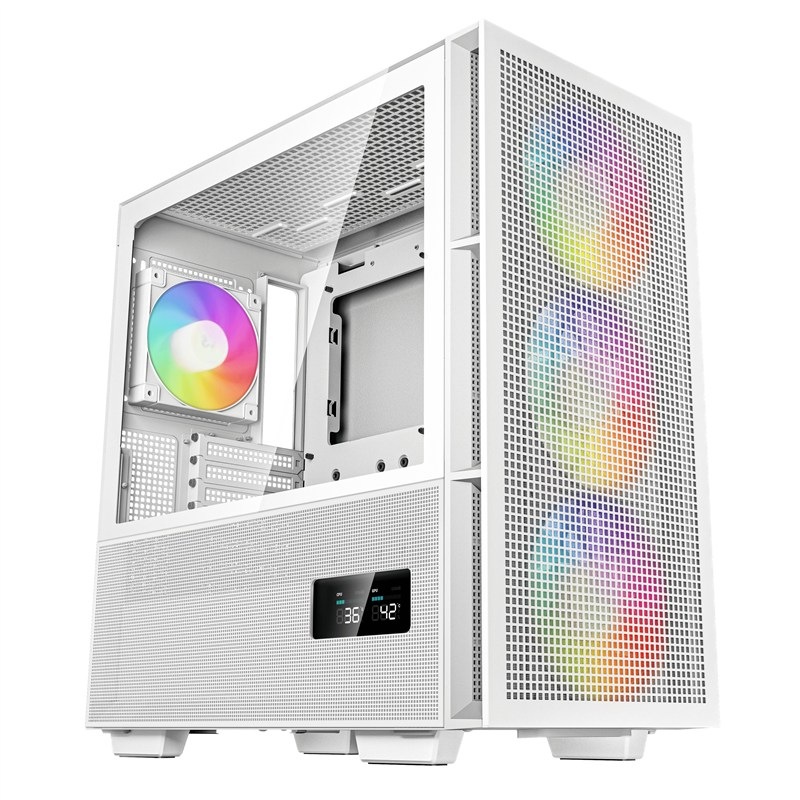 PC skříň DeepCool CH560 Digital, bílá barva.