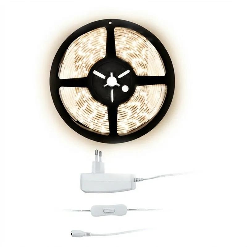 LED pásek Solight WM50N-20T, 5m, sada s 12V adaptérem, 4,8W/m, IP20 bílý