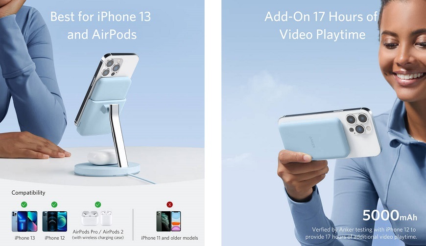 Anker PowerWave Mag-Go 2-in-1 Stand 5K