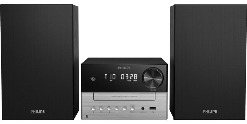 Mikrosystém Philips TAM3205M černý/stříbrný