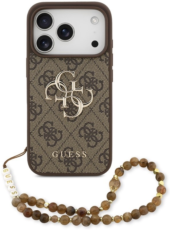 Kryt na mobil Guess, pro Apple iPhone 17 Pro, hnědá barva