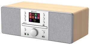 All-in-One Audio systém GoGEN IR 267BT-DAB, hnědá/stříbrná